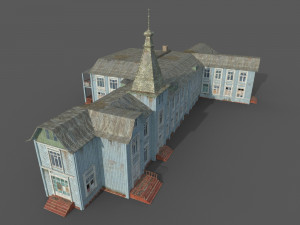 old abandoned wooden mansion 3D 模型
