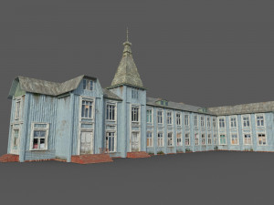 old abandoned wooden mansion 3D 模型