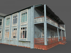 old abandoned wooden mansion 3D 模型