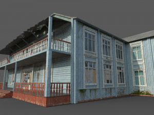 old abandoned wooden mansion 3D 模型