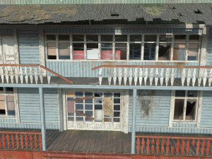 old abandoned wooden mansion 3D 模型
