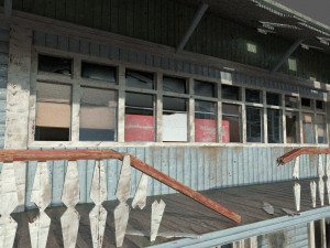 old abandoned wooden mansion 3D 模型