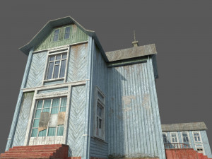 old abandoned wooden mansion 3D 模型