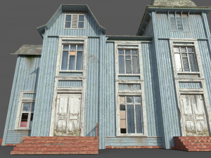 old abandoned wooden mansion 3D 模型
