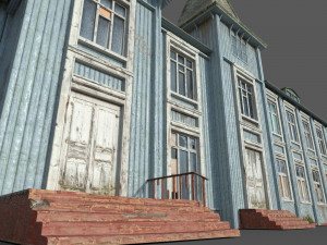 old abandoned wooden mansion 3D 模型