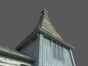 old abandoned wooden mansion 3D 模型