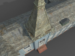 old abandoned wooden mansion 3D 模型