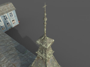 old abandoned wooden mansion 3D 模型
