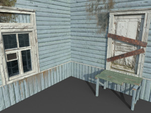 old abandoned wooden mansion 3D 模型