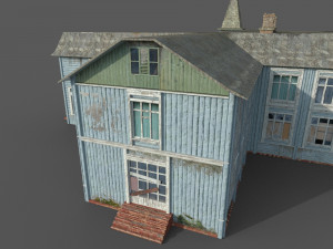 old abandoned wooden mansion 3D 模型