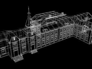 old abandoned wooden mansion 3D 模型