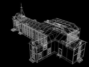 old abandoned wooden mansion 3D 模型