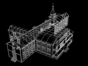 old abandoned wooden mansion 3D 模型