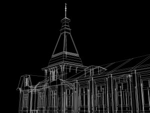 old abandoned wooden mansion 3D 模型