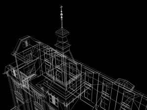 old abandoned wooden mansion 3D 模型
