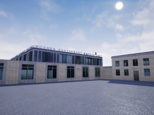 east berlin cafe restaurant moskau Modello 3D