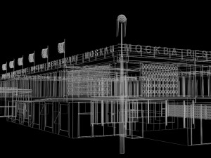 east berlin cafe restaurant moskau Modello 3D