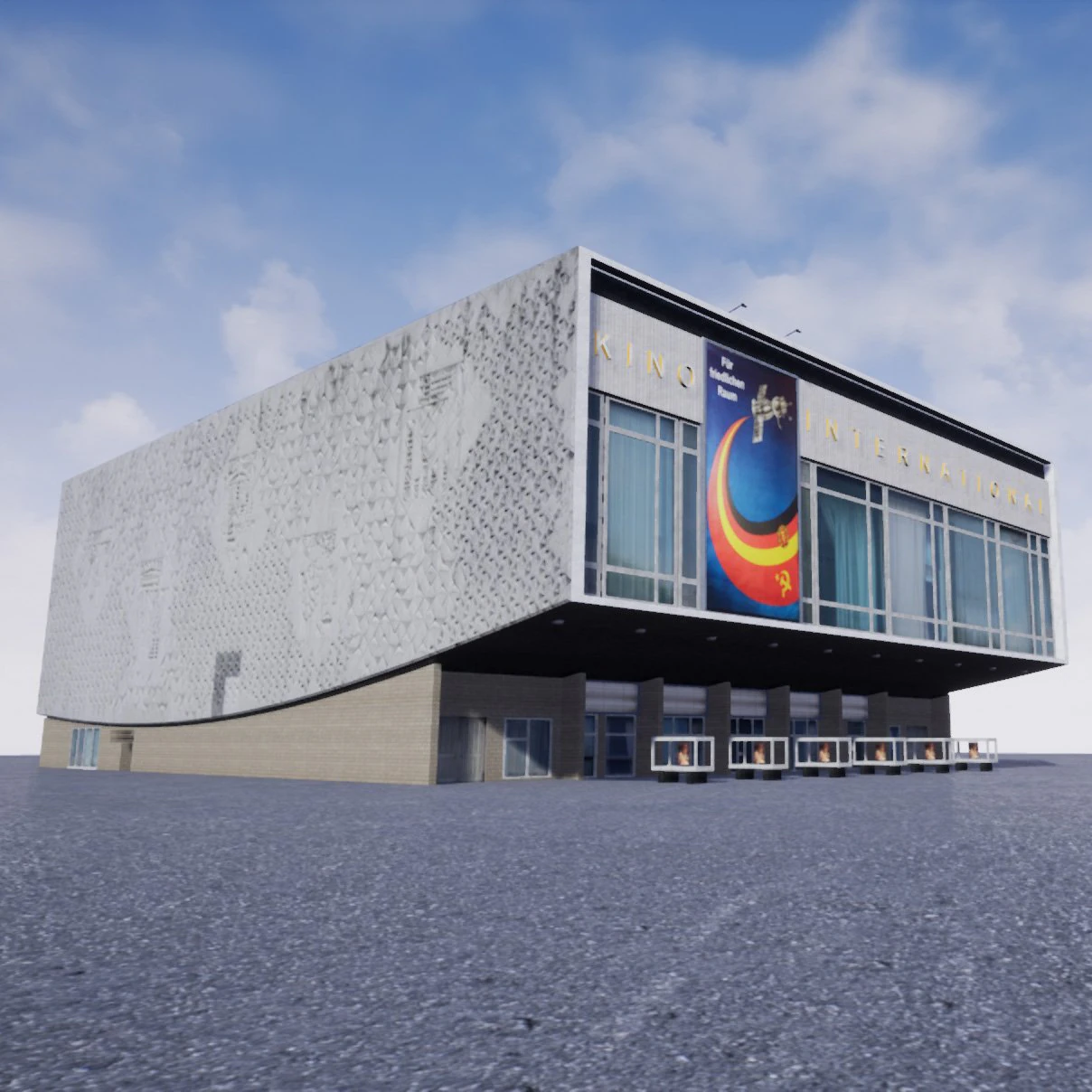 cinema kino international in berlin 3D Model .c4d .max .obj .3ds .fbx .stl .blend