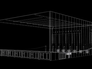 cinema kino international in berlin 3D Model