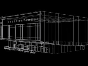 cinema kino international in berlin 3D Model