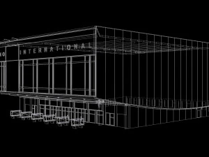 cinema kino international in berlin 3D Model