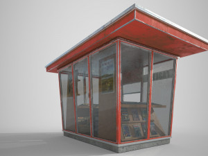 soviet newspapers kiosk souzpechat pbr 3D Модель