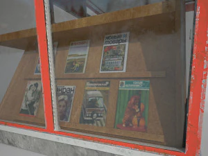 soviet newspapers kiosk souzpechat pbr 3D Model