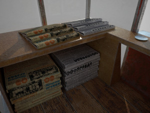 soviet newspapers kiosk souzpechat pbr 3D Модель