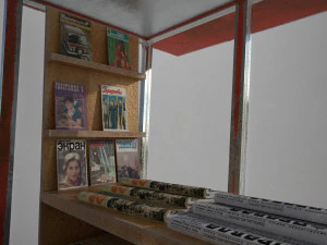 soviet newspapers kiosk souzpechat pbr 3D Model