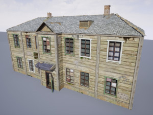 soviet residential wooden barrack 3D Модель