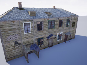 soviet residential wooden barrack 3D Модель