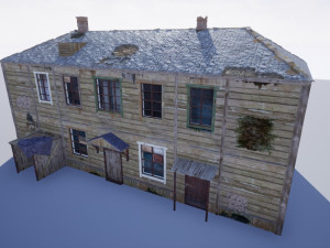 soviet residential wooden barrack 3D Модель