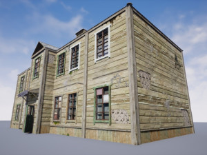 soviet residential wooden barrack 3D Модель