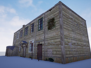 soviet residential wooden barrack 3D Модель