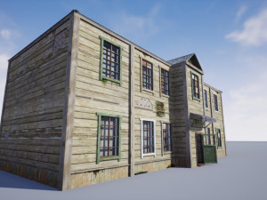 soviet residential wooden barrack 3D Модель
