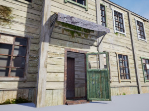 soviet residential wooden barrack 3D Модель