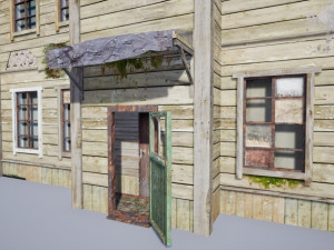 soviet residential wooden barrack 3D Модель