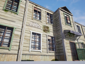 soviet residential wooden barrack 3D Модель