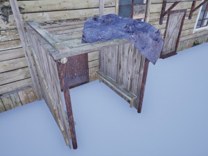 soviet residential wooden barrack 3D Модель