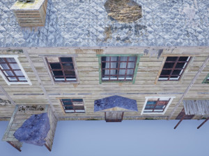 soviet residential wooden barrack 3D Модель