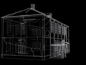 soviet residential wooden barrack 3D Модель