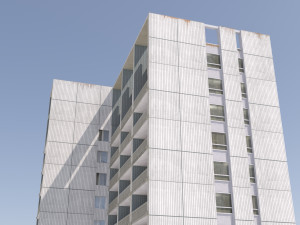 russian 22 storey apartment panel house 3D-Modell