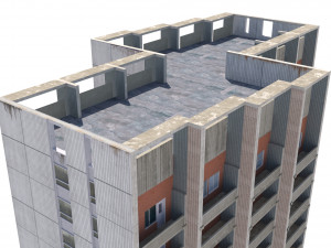 russian 22 storey apartment panel house 3D-Modell