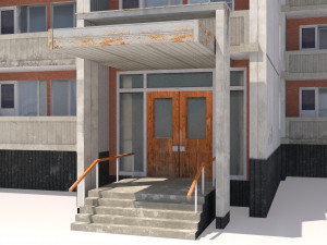 russian 22 storey apartment panel house 3D-Modell
