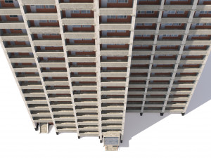russian 22 storey apartment panel house 3D-Modell