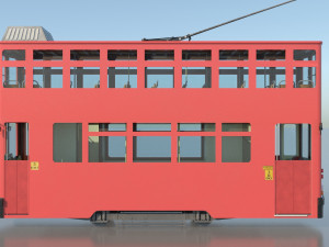hong kong tram 9 different colors pbr 3D 模型