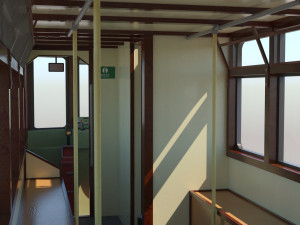 hong kong tram 9 different colors pbr 3D 模型