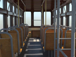 hong kong tram 9 different colors pbr 3D Model