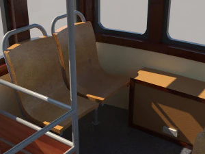 hong kong tram 9 different colors pbr 3D Model