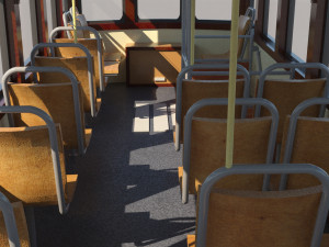 hong kong tram 9 different colors pbr 3D 模型